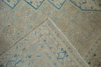 Vintage Distressed Birjand Carpet 7x9.5, hand-knotted one of a kind piece