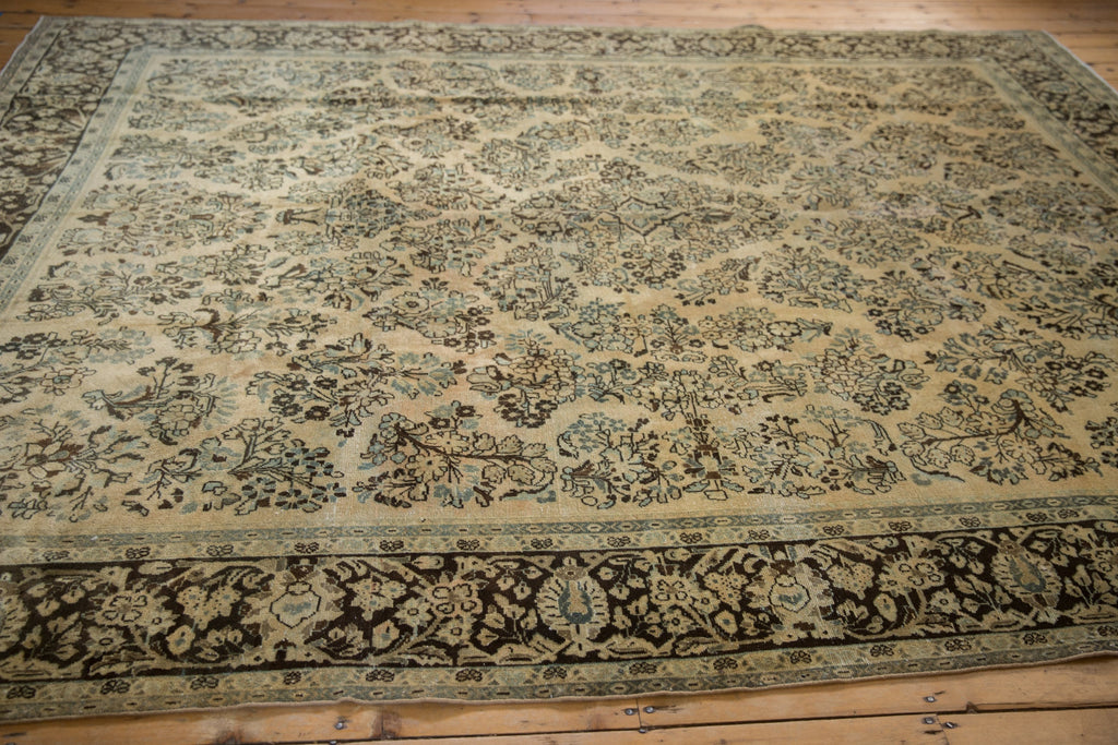 Back of the hand-knotted rug showing construction