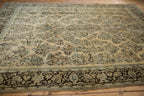 Back of the hand-knotted rug showing construction