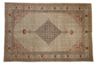 Vintage Distressed Tabriz Carpet 8x12, hand-knotted one of a kind piece