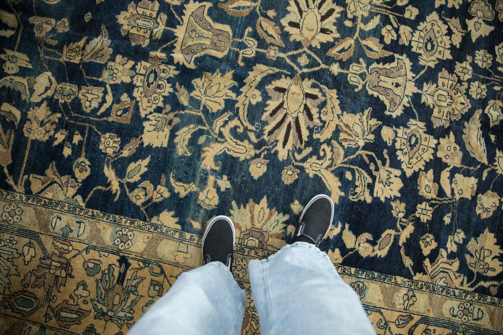 Full overhead view of Tea Washed Lilihan carpet 10.5x16.5