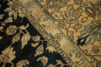 Back of the hand-knotted rug showing construction