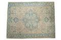 Vintage Distressed Heriz Carpet 9.5x12.5, hand-knotted one of a kind piece