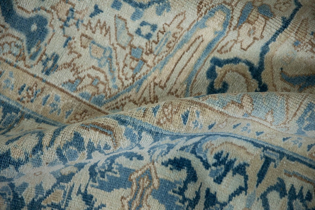 Vintage Distressed Heriz Carpet 9.5x12.5, hand-knotted one of a kind piece