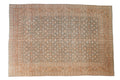 Vintage Distressed Tabriz Carpet 7.5x11, hand-knotted one of a kind piece