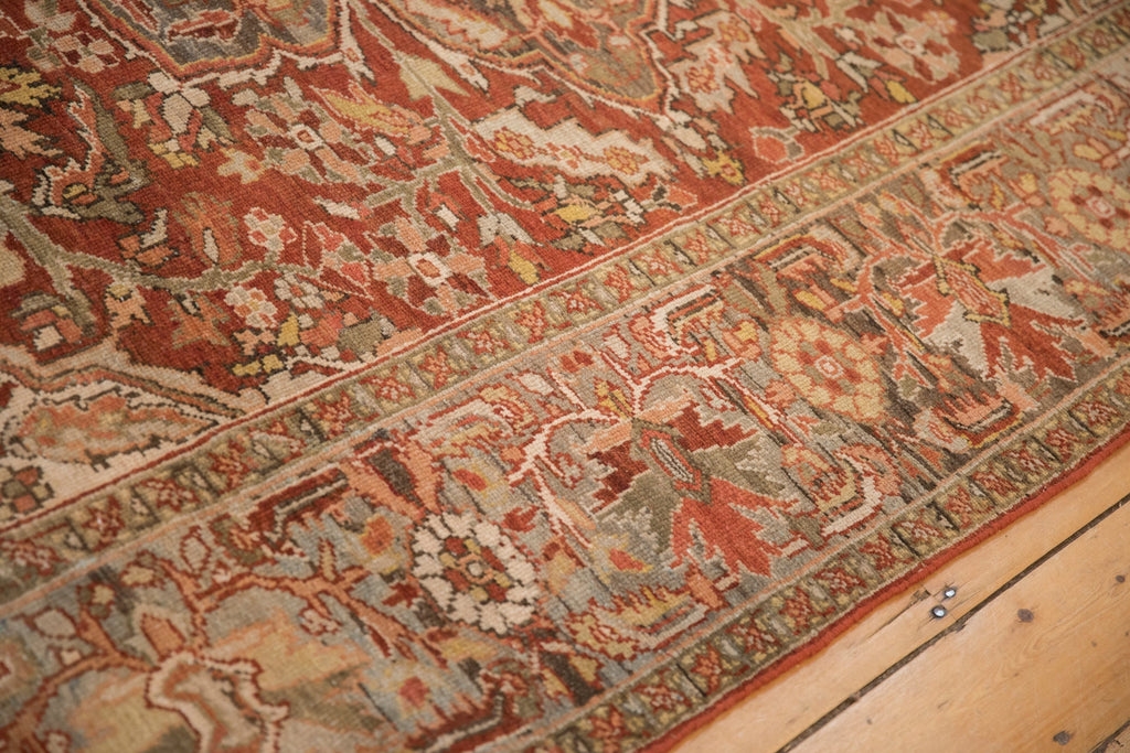 Vintage Distressed Ahar Carpet 8x11, hand-knotted one of a kind piece