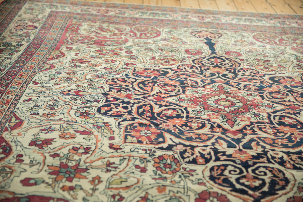 Antique Kerman Carpet 9x10, hand-knotted one of a kind piece