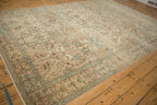Back of the hand-knotted rug showing construction