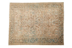 Vintage Distressed Mehrivan Carpet 7x9, hand-knotted one of a kind piece