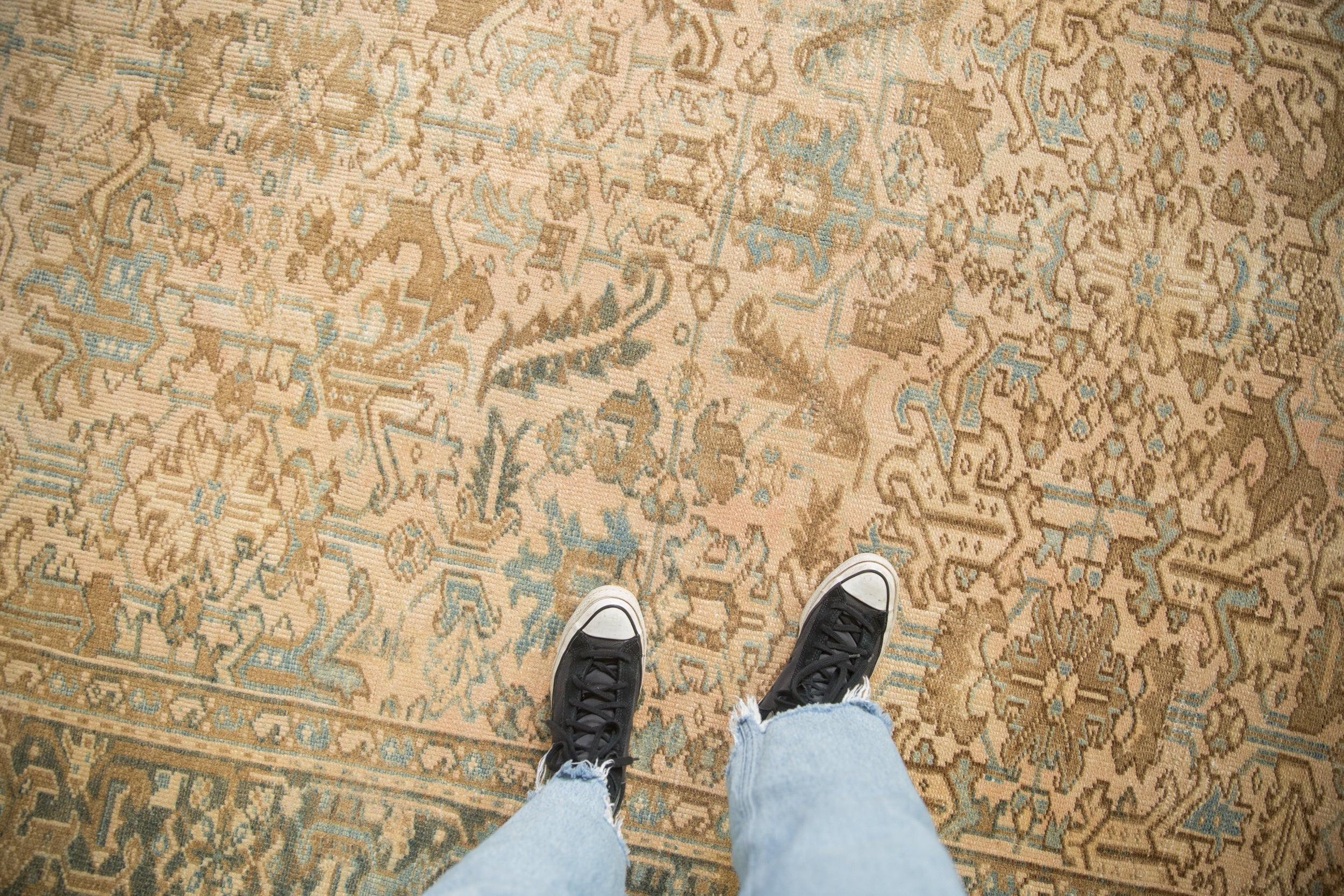 Full overhead view of Mehrivan carpet 7x9