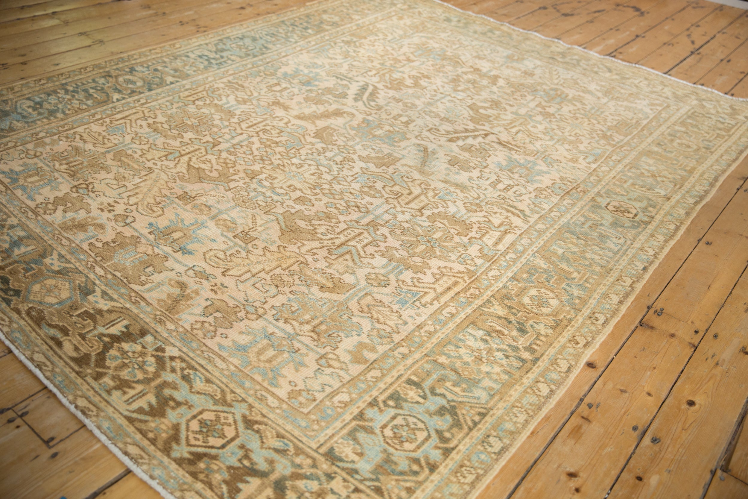 Back of the hand-knotted rug showing construction