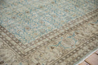 Back of the hand-knotted rug showing construction