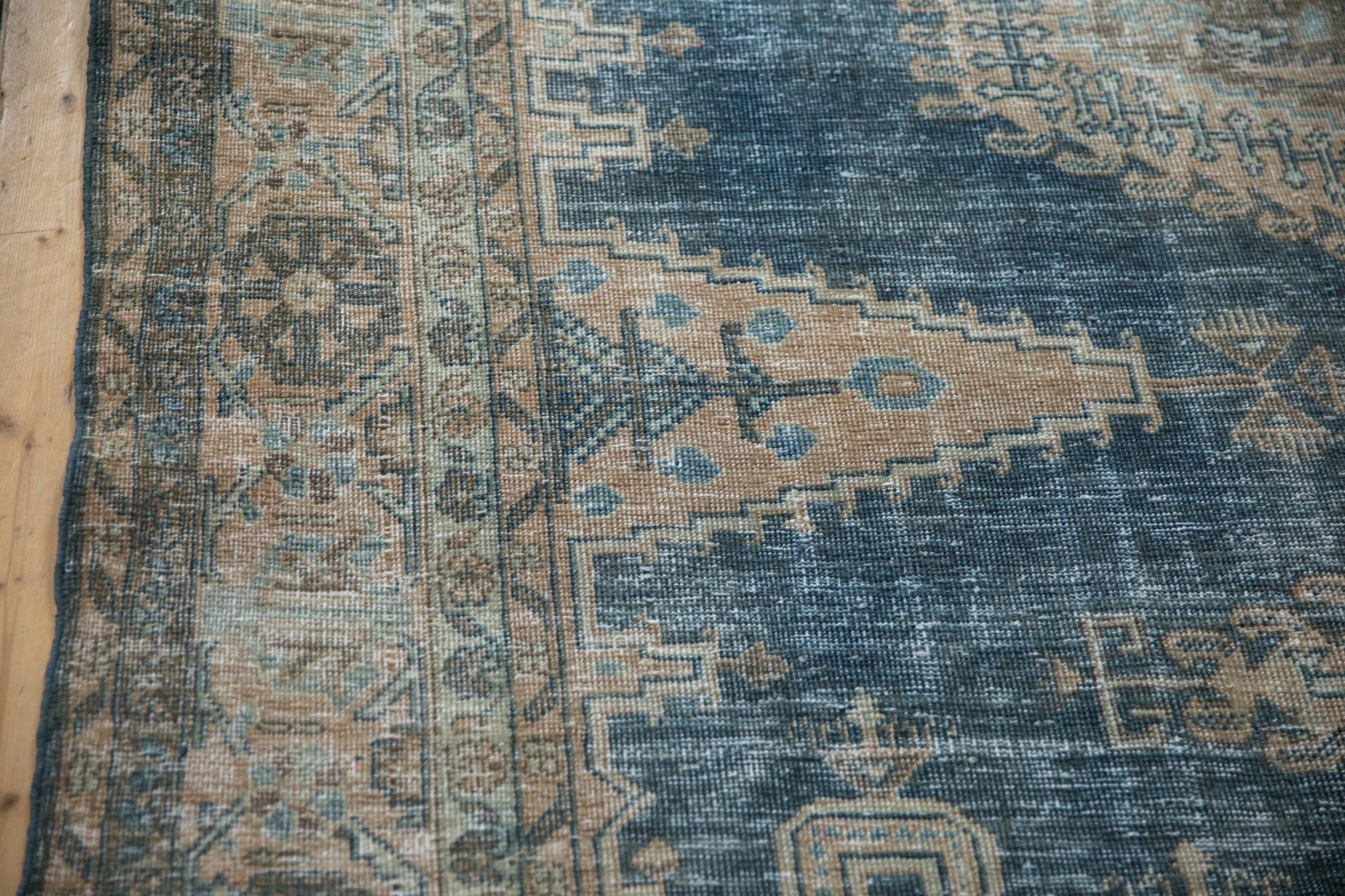 Vintage Distressed Veece Carpet 7.5x11, hand-knotted one of a kind piece
