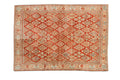 Vintage Distressed Joshegan Rug 3.5x5, hand-knotted one of a kind piece