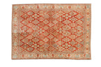 Vintage Distressed Joshegan Rug 3.5x5, hand-knotted one of a kind piece