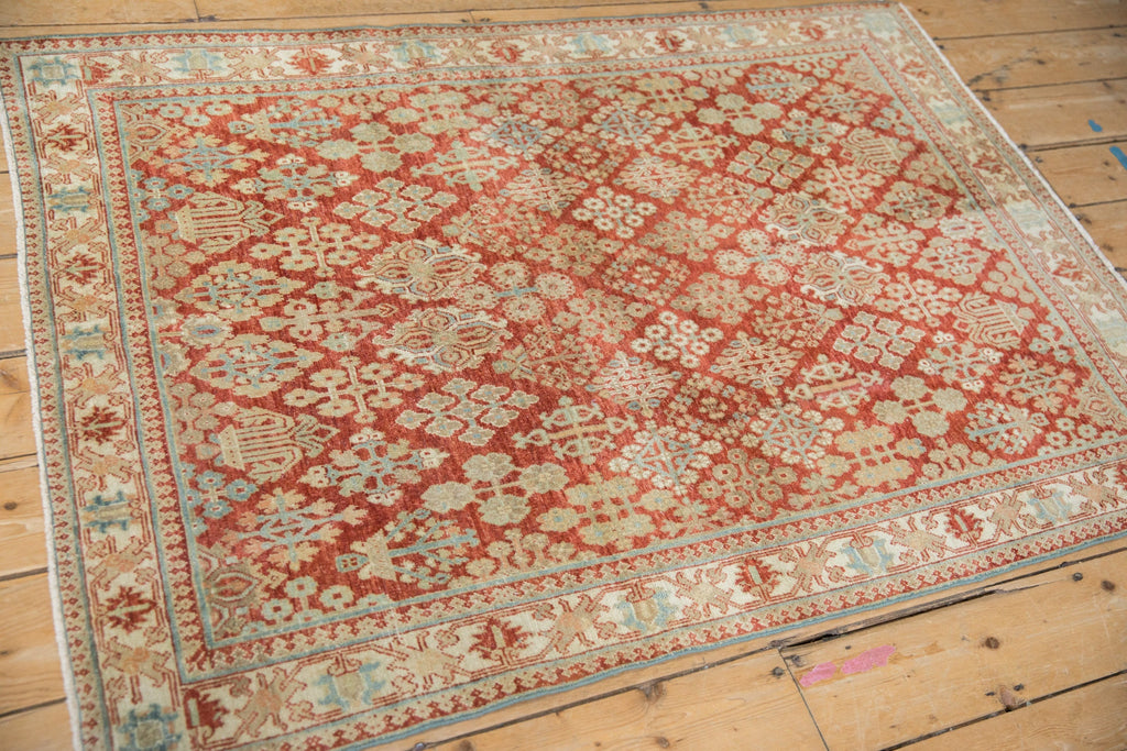 Back of the hand-knotted rug showing construction