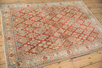 Back of the hand-knotted rug showing construction