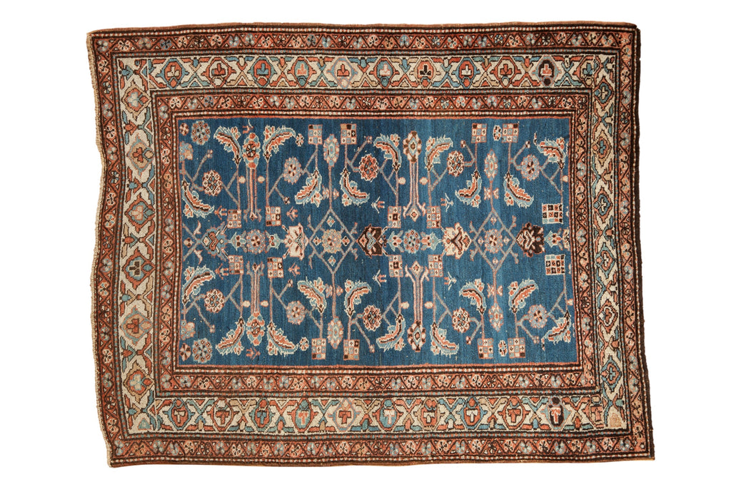 Vintage Northwest Persian Rug 4x5, hand-knotted one of a kind piece