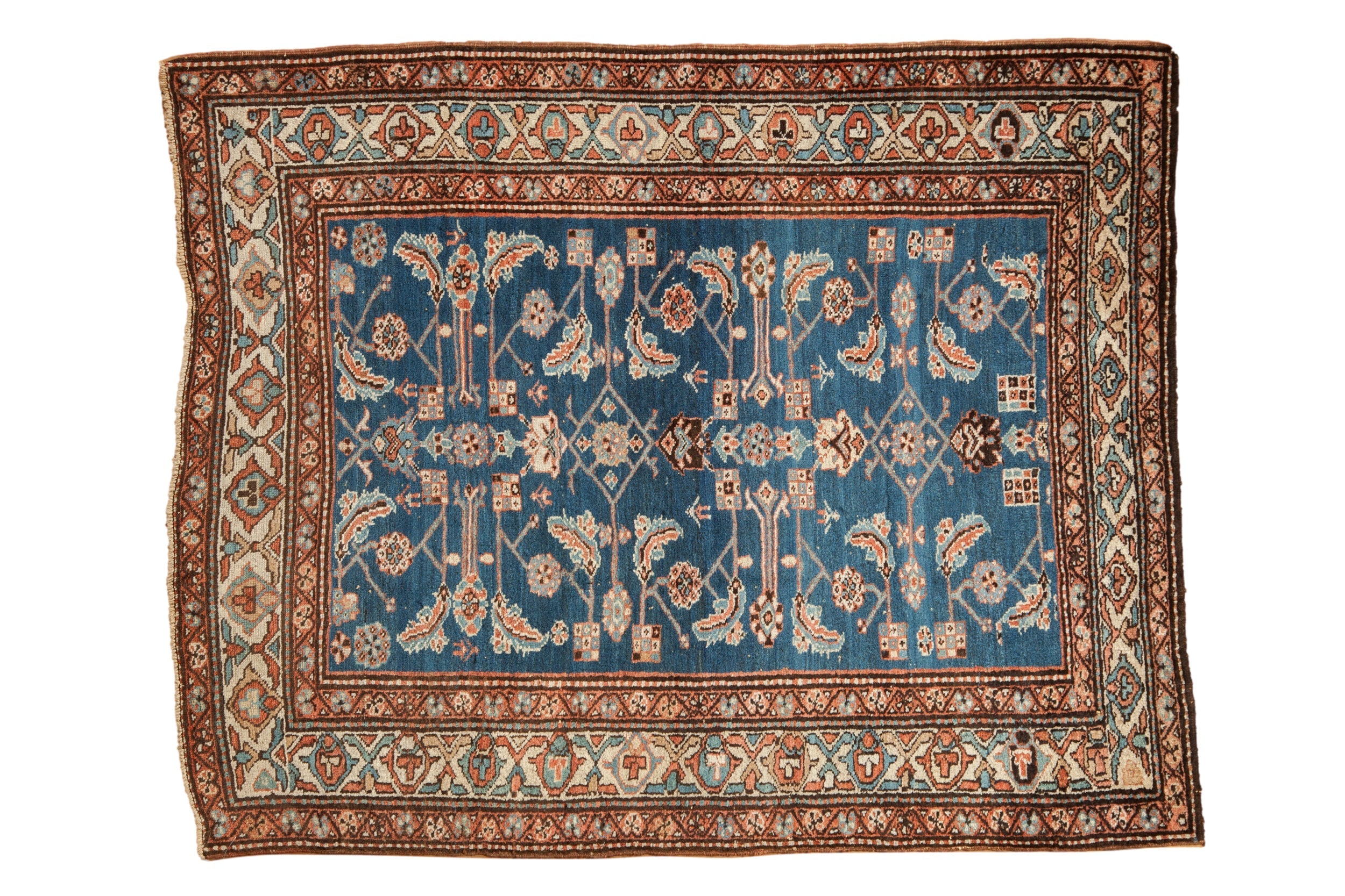 Vintage Northwest Persian Rug 4x5, hand-knotted one of a kind piece