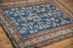 Back of the hand-knotted rug showing construction