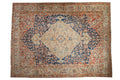 Vintage Distressed Baktiari Carpet 11x14.5, hand-knotted one of a kind piece