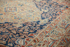 Vintage Distressed Baktiari Carpet 11x14.5, hand-knotted one of a kind piece