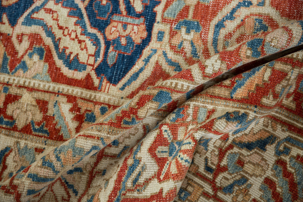 Full overhead view of Baktiari carpet 11x14.5