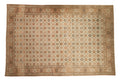 Vintage Distressed Qom Carpet 8.5x12.5, hand-knotted one of a kind piece