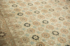 Back of the hand-knotted rug showing construction
