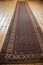Back of the hand-knotted rug showing construction