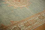 Back of the hand-knotted rug showing construction