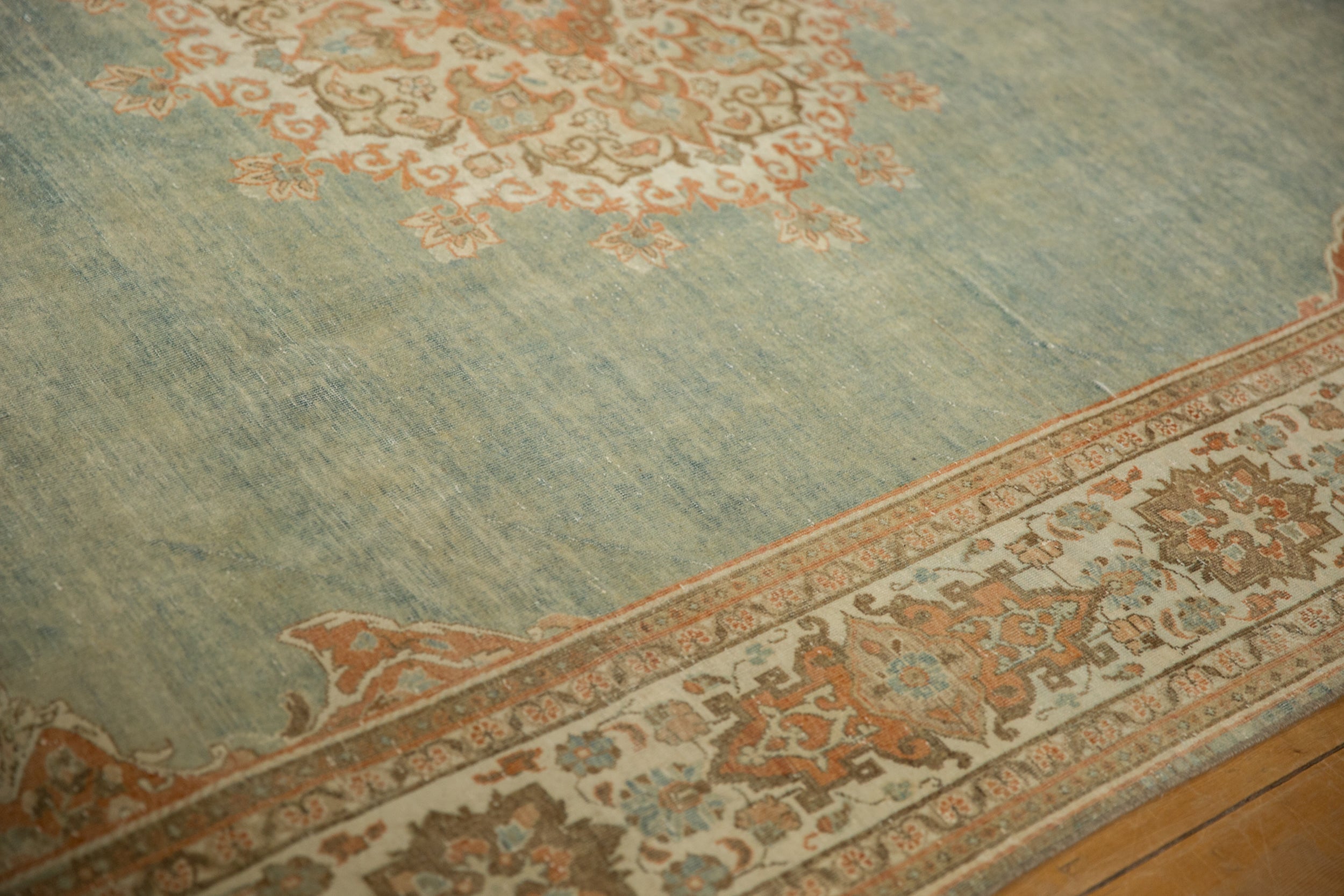 Back of the hand-knotted rug showing construction