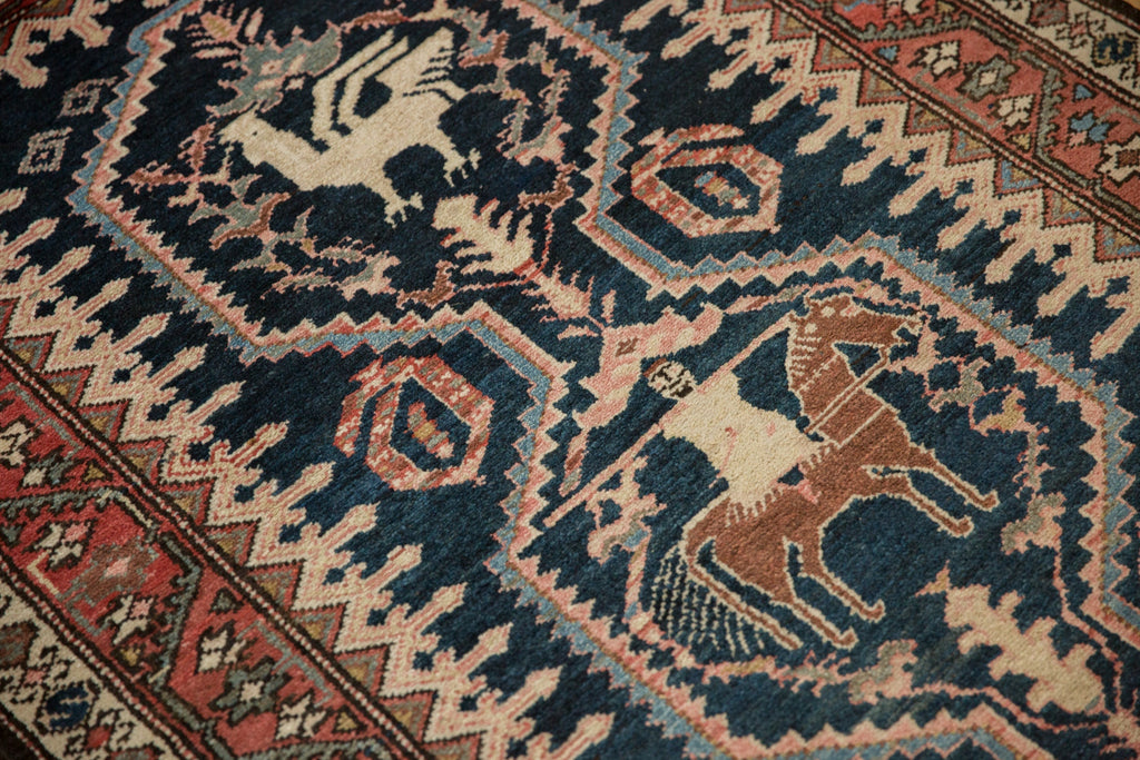 Back of the hand-knotted rug showing construction