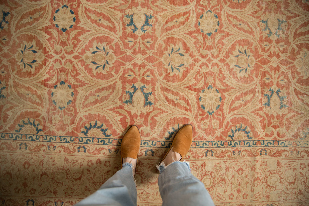 Full overhead view of Kashan carpet 7x10