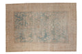 Vintage Distressed Tabriz Carpet 7x10, hand-knotted one of a kind piece