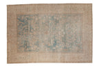 Vintage Distressed Tabriz Carpet 7x10, hand-knotted one of a kind piece