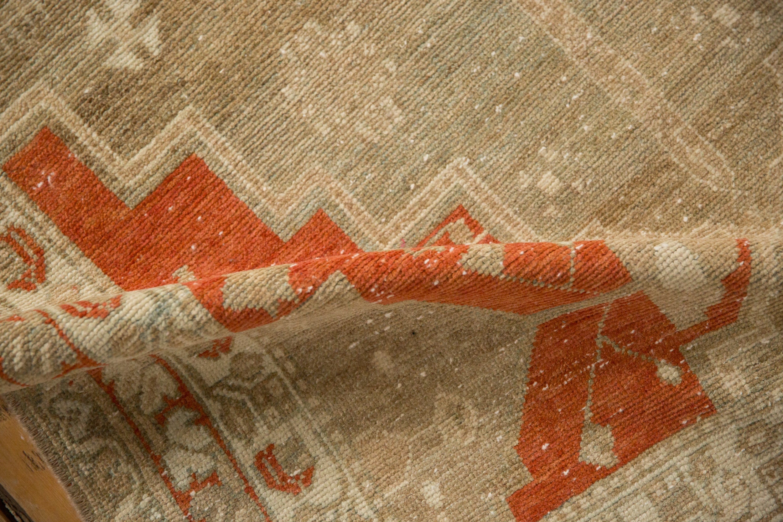 Vintage Distressed Malayer Runner 3.5x14.5, hand-knotted one of a kind piece