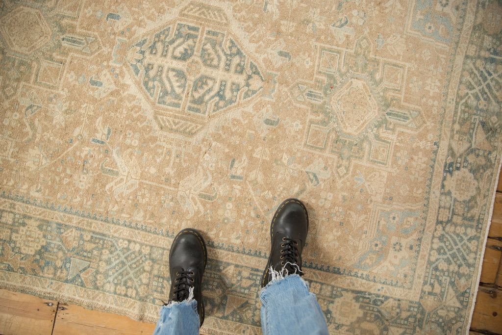 Full overhead view of Karaja rug 5x6.5