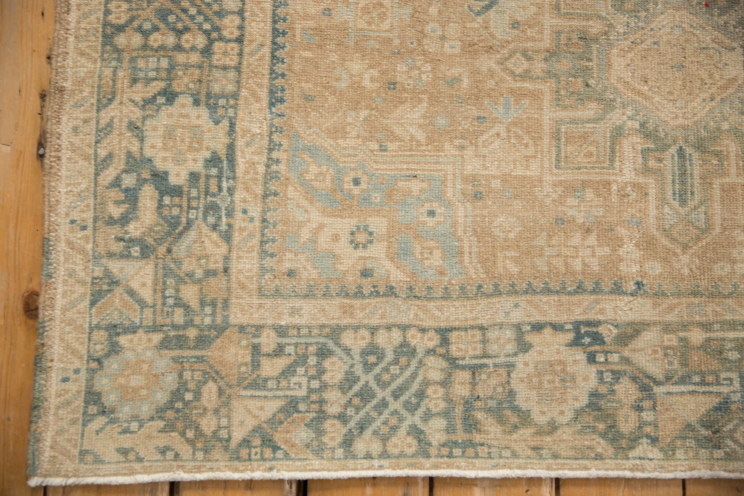 Back of the hand-knotted rug showing construction