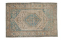 Vintage Distressed Hamadan Rug 4x6, hand-knotted one of a kind piece