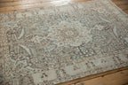 Back of the hand-knotted rug showing construction