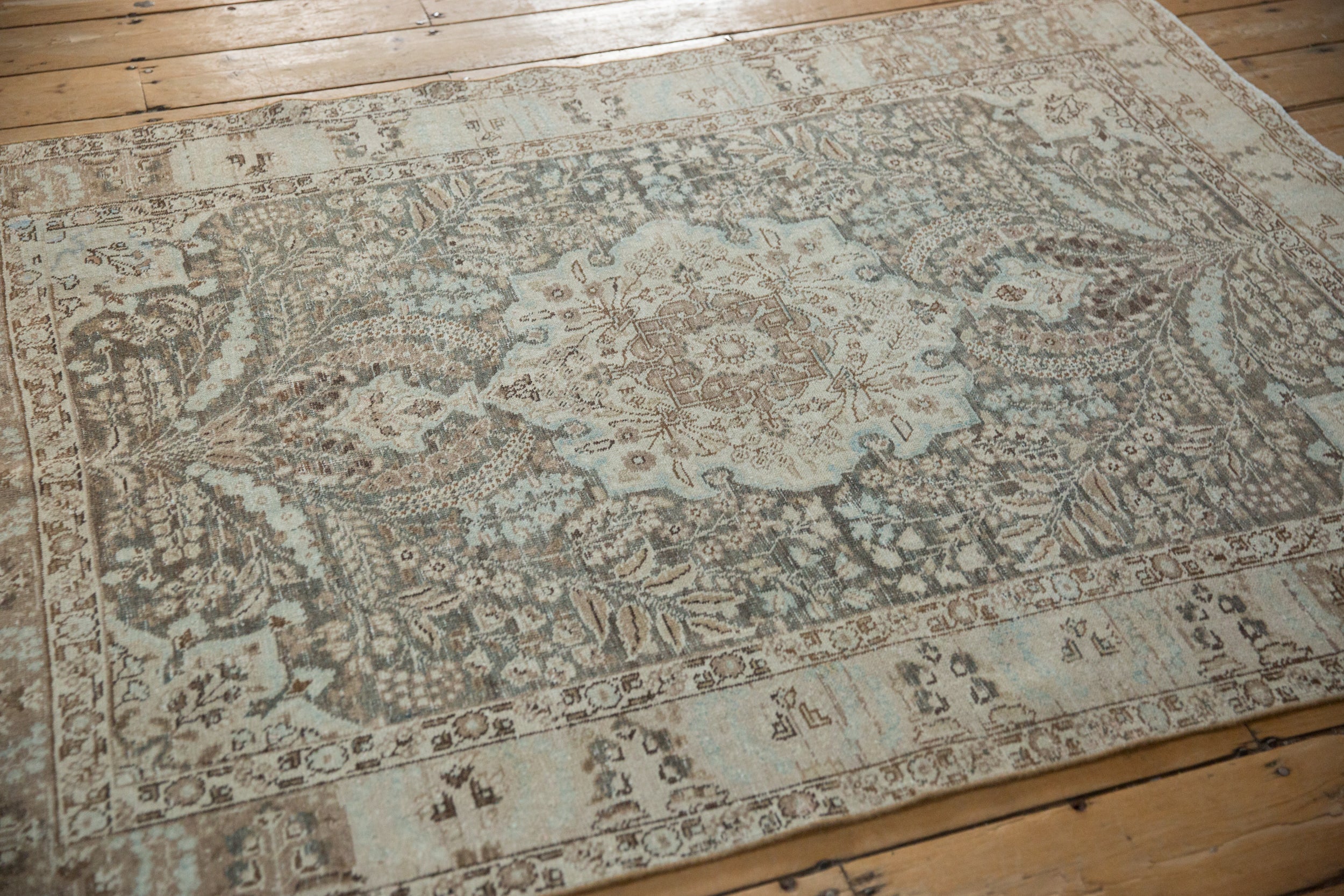 Back of the hand-knotted rug showing construction