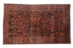 Antique Mohajeran Sarouk Rug 4x6.5, hand-knotted one of a kind piece