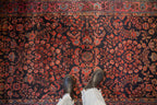 Full overhead view of Mohajeran Sarouk rug 4x6.5