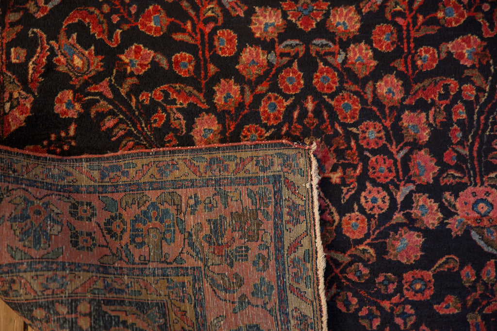 Full overhead view of Mohajeran Sarouk rug 4x6.5