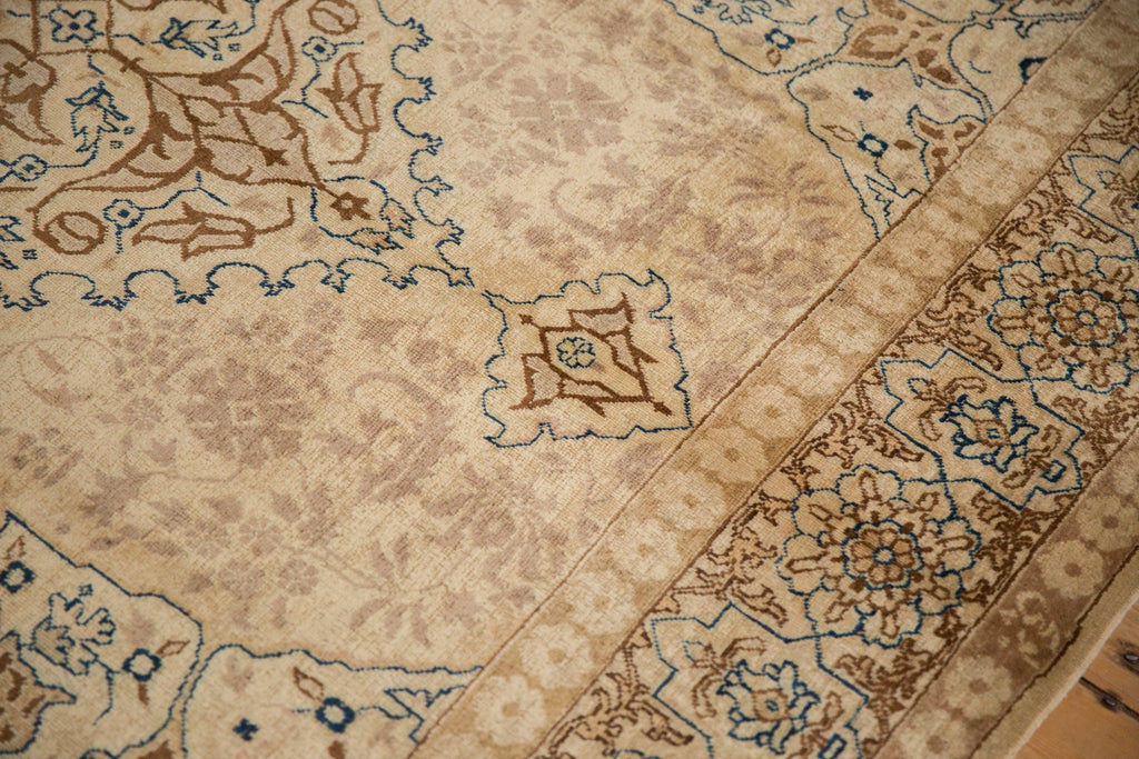 Back of the hand-knotted rug showing construction