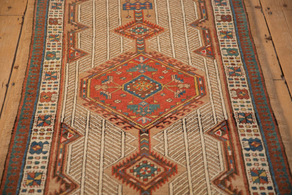 Back of the hand-knotted rug showing construction