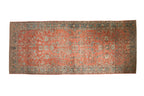 Vintage Distressed Bibikabad Carpet 7x17, hand-knotted one of a kind piece