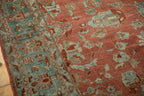 Vintage Distressed Bibikabad Carpet 7x17, hand-knotted one of a kind piece