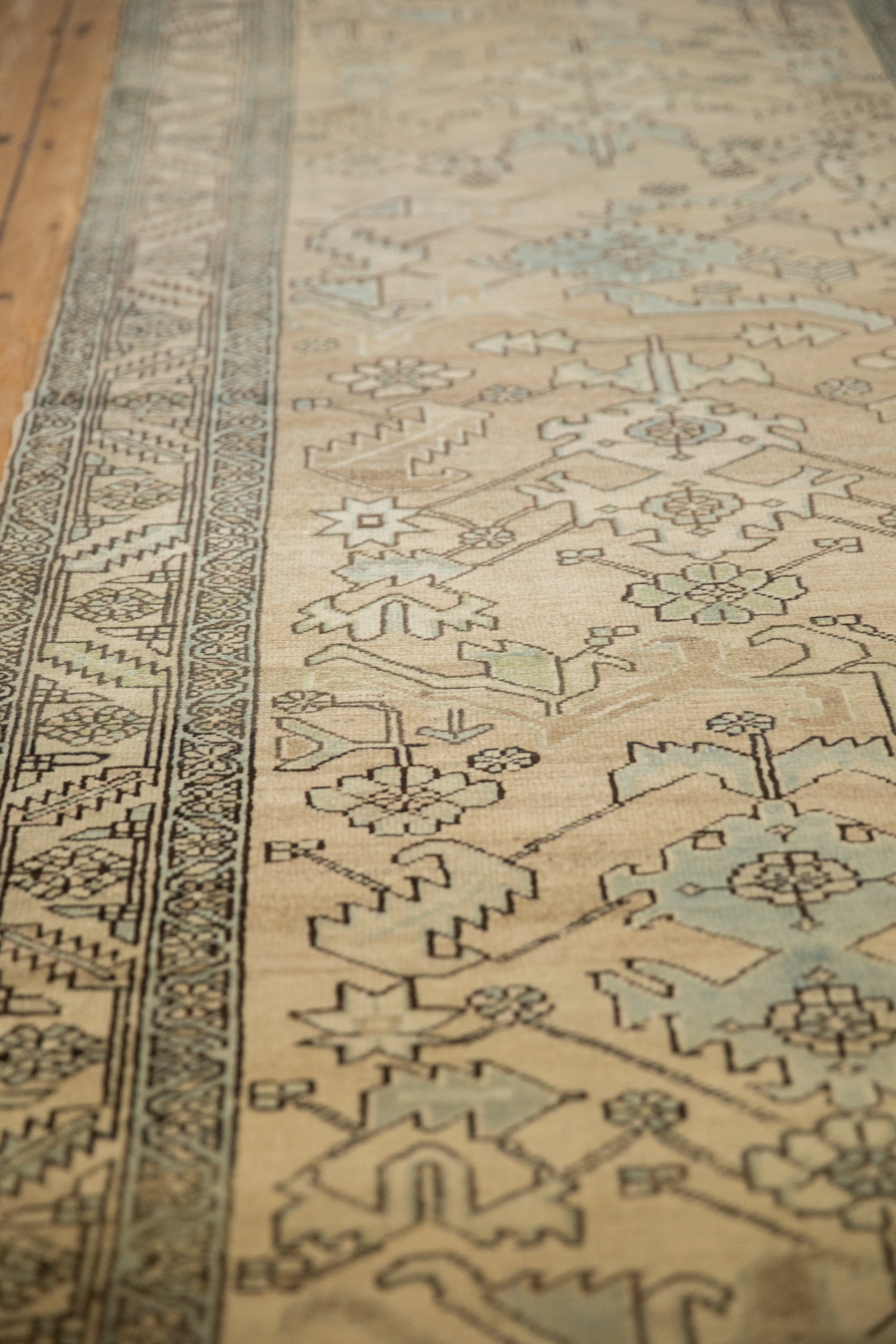 Back of the hand-knotted rug showing construction
